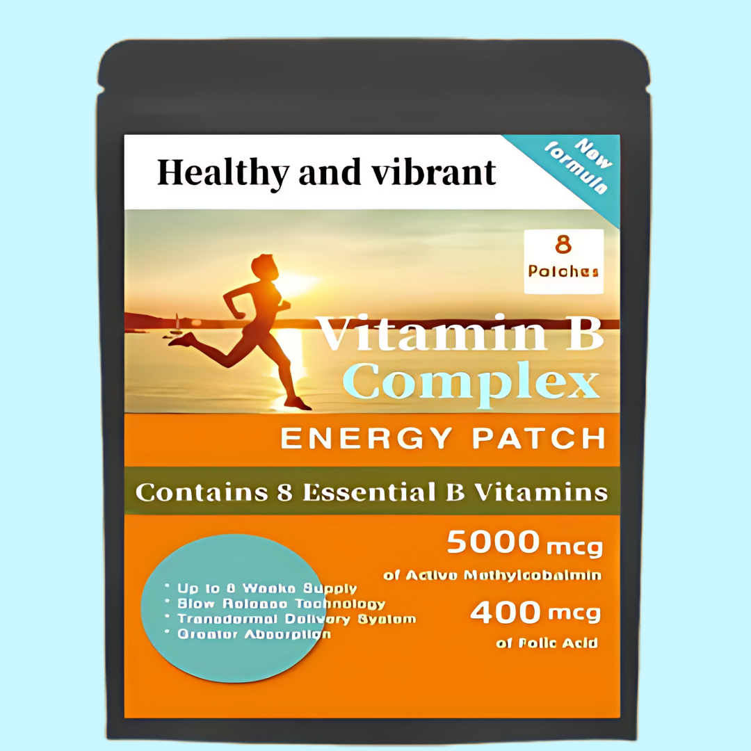 Vitamin B Complex Patches - Full B1–B12 Coverage (30-Day Supply)