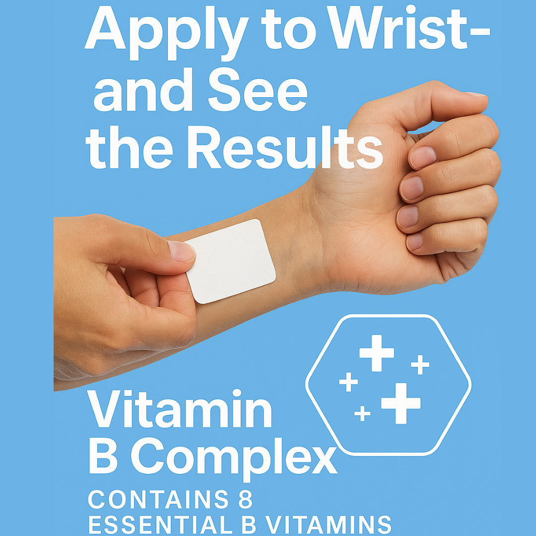 Vitamin B Complex Patches - Full B1–B12 Coverage (30-Day Supply)