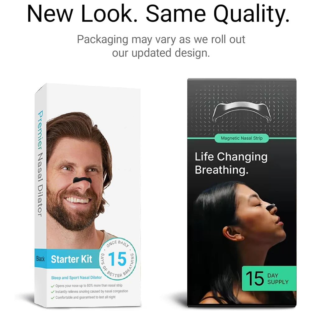 Skin Safe Magnetic Nose Strips,Sport Nasal Dilator,Intake Breathing Nasal Strip Starter Kit Boost Oxygen Snore Reducing Aids