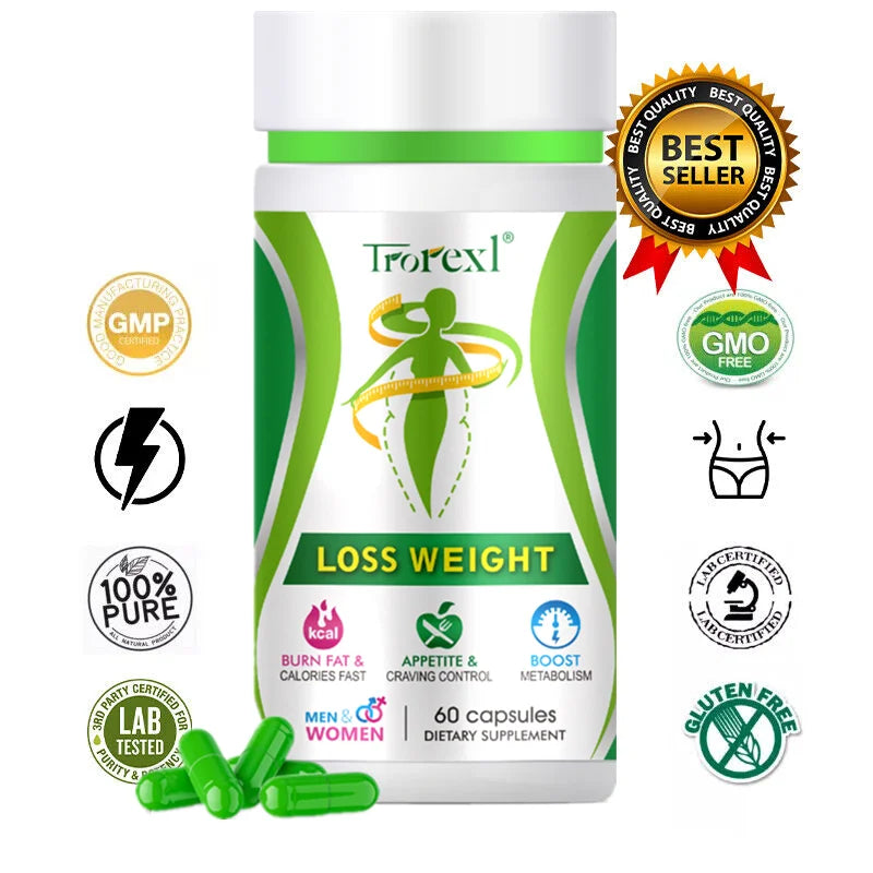 Lotus Leaf Extract Tea Polyphenol Capsules Detox & Fat Burner Night Enzymes, Appetite Suppressant Diet Pills - Thousands Lost Weight Within 3-4 Weeks