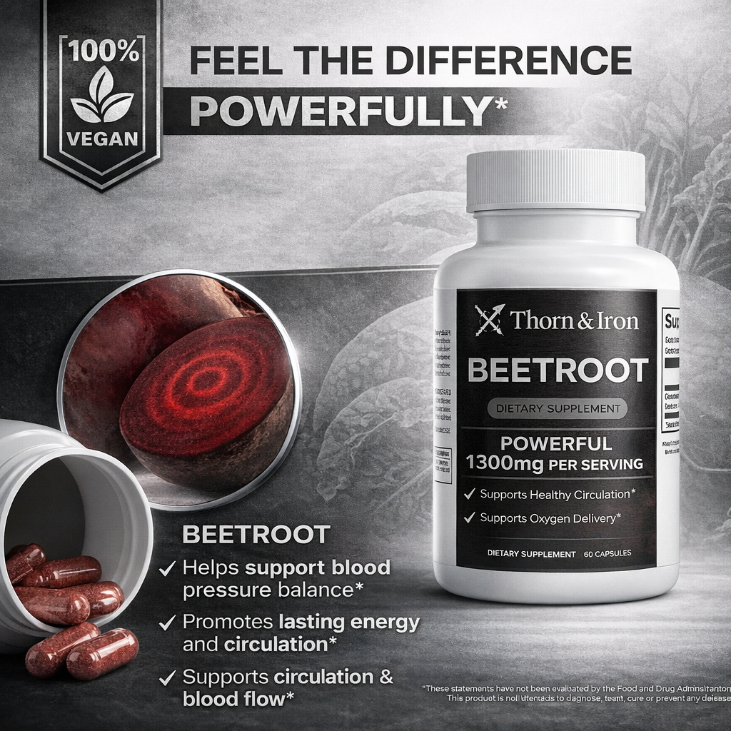 Thorn & Iron Beetroot Capsules To Support Blood Flow And Male Vitality*