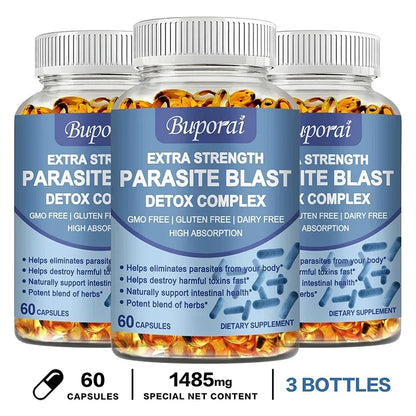 Parasite Blast Detox Complex - Eliminate Parasites, Cleanse The Intestines, and Improve Digestion