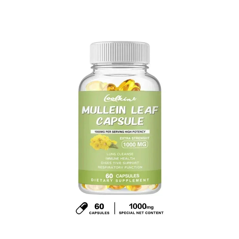 Mullein Gel Capsules - Supports Healthy Respiratory Function and Mucous Membranes and Promotes Lung Cleansing