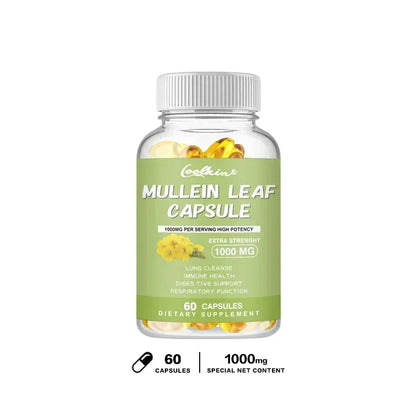 Mullein Gel Capsules - Supports Healthy Respiratory Function and Mucous Membranes and Promotes Lung Cleansing