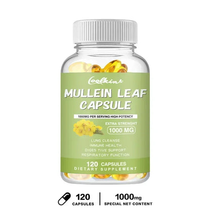 Mullein Gel Capsules - Supports Healthy Respiratory Function and Mucous Membranes and Promotes Lung Cleansing