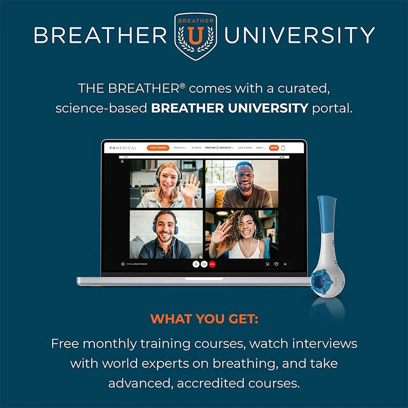 Natural Breathing Exerciser Trainer - Strengthens the lung muscles so you STAY strong