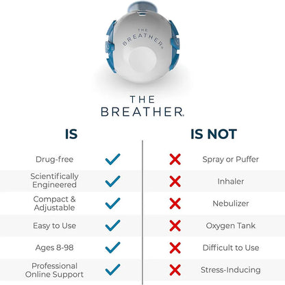 Natural Breathing Exerciser Trainer - Strengthens the lung muscles so you STAY strong