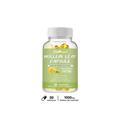 Mullein Gel Capsules - Supports Healthy Respiratory Function and Mucous Membranes and Promotes Lung Cleansing