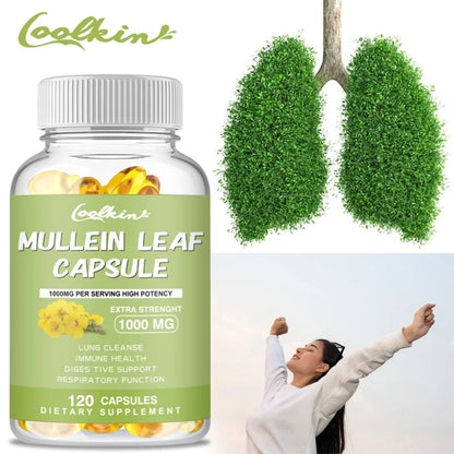 Mullein Gel Capsules - Supports Healthy Respiratory Function and Mucous Membranes and Promotes Lung Cleansing